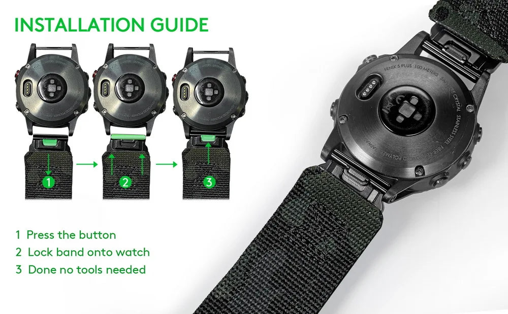 HEMSUT Watch Band For Garmin Fenix8 7 6 Nylon Quickfit 20 22 26mm Sports Wrist Strap Compatible EPIX /MK3 /Tactix