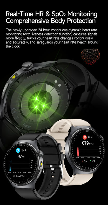 2026 New Health Sport ECG AI Diagnosis Smart Watches Men Heart Rate Blood Pressure IP68 Waterproof Smartwatches For Men Women