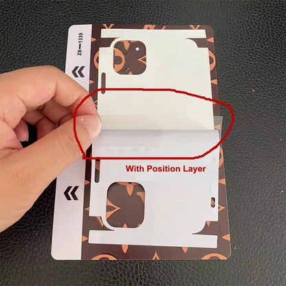 FONLYU 50pc 3D Embossed Back Skin Sticker Protective Film Rear Decorative Sheet For Mobile Phone Hydrogel Film Cutting Machine