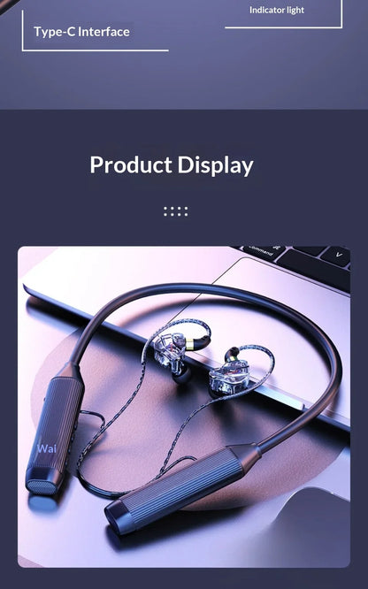 In-Ear Comfortable Wear Earphone Neck-hung Wireless Bluetooth Headphone Ultra-Long Battery Life Noise Cancellation Earbuds