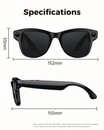 New 2026 AI Smart Glasses 1080P Camera Video Recorder Open Ear Bluetooth Audio Voice Control WiFi Sync Sports Glasses Men Use HD