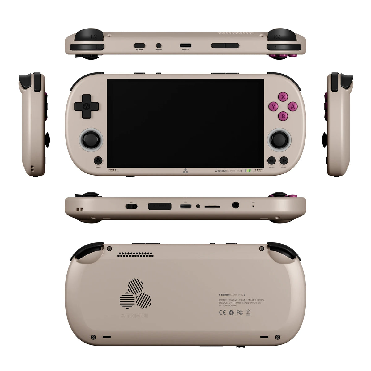 Trimui Smart Pro S TG5050 Handheld Game Console - Best for PSP Game, Octa-core 2.0GHz 4.96" IPS Display RGB LED 5000mAh Battery