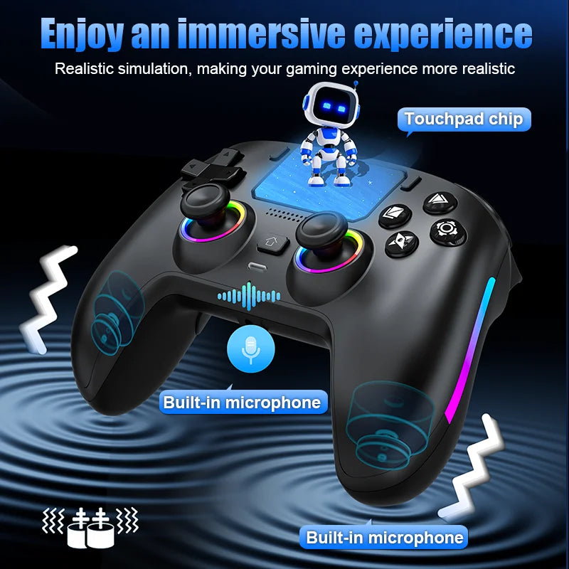 Wireless Gamepad Gyro Sensor Hall Joystick and Effect Trigger Built-in Speaker for PS5 ps4 Wired Controller Gamer Wireless Game