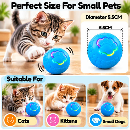 Interactive Smart Pet Toy Ball Motion Activated Hunting Toy Automatic Rolling Color Changing Self Entertainment Cat Small Dog