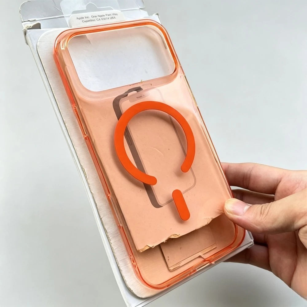 Simple Ultra-slim Transparent Magnetic Phone Case For IPhone 18 17 16 15 14 13 Pro Max for Magsafe Shockproof Protect Back Cover