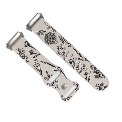 Flower Design Engraved Silicone Strap For Redmi Watch 3 /3 Lite /3 Active Two-tone Silicone Sport Strap For Redmi Watch3