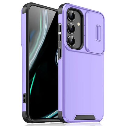 Luxury Shockproof Armor Phone Case For Samsung Galaxy S26 S25 Edge S24 S23 S22 Ultra FE Plus Slide Camera Protection Back Cover