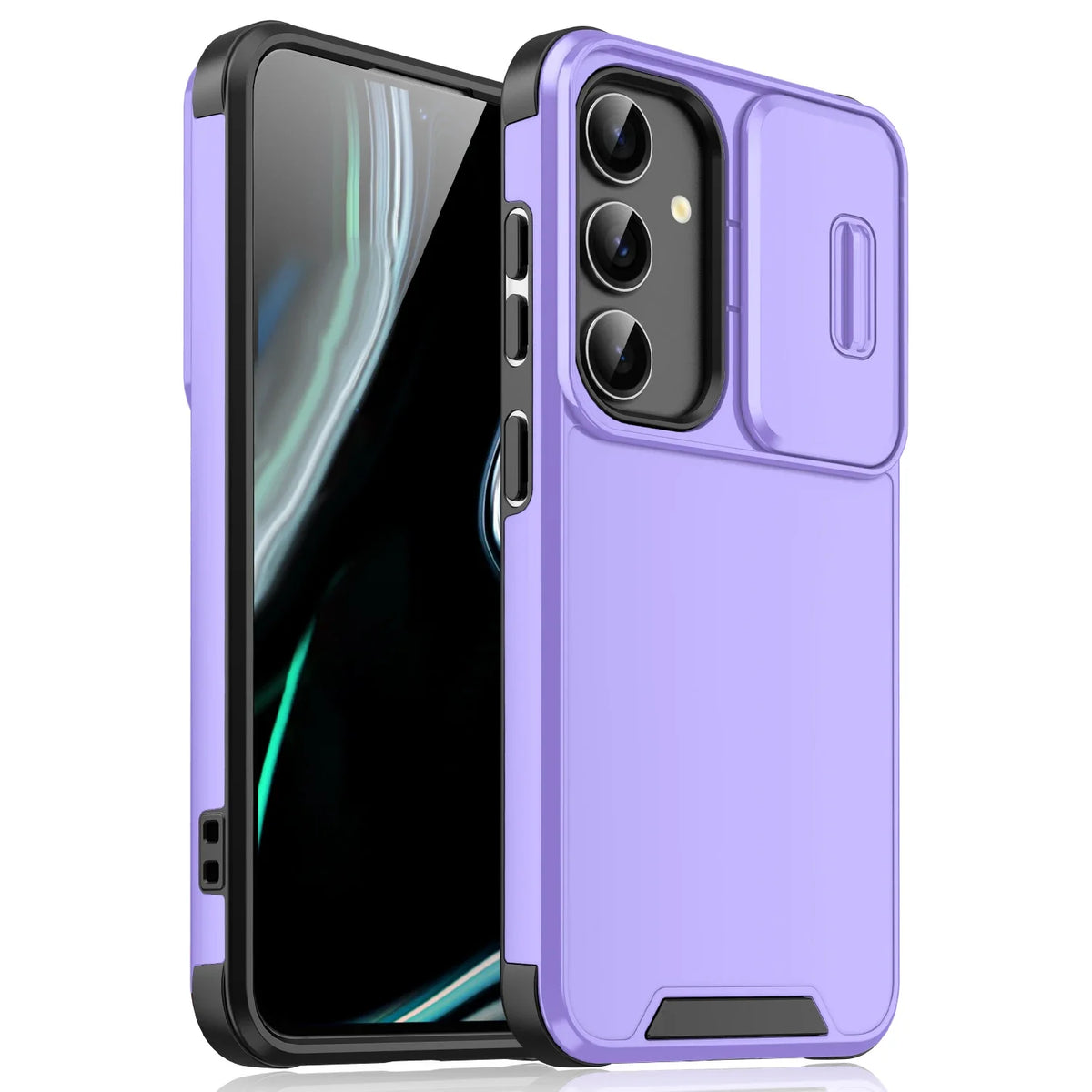 Luxury Shockproof Armor Phone Case For Samsung Galaxy S26 S25 Edge S24 S23 S22 Ultra FE Plus Slide Camera Protection Back Cover