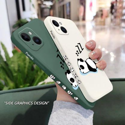 Sleepy Panda Phone Case For iPhone 16 16e 15 14 13 12 11 Pro Max Mini X XR XS SE2020 8 7 Plus 6 6S Plus Cover