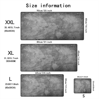 Grey series Mouse Pad Large Computer Office Game Table Mats XXL Rubber Anti-slip Gaming Keyboard Mousepads Long Desk Pads