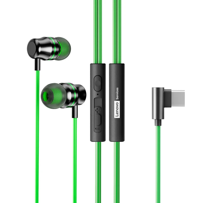 Lenovo YF38 Wired Headphones Type-C/3.5mm With Wire Control In-ear Wired Earphones With Mic For Laptop Computer Tablet Phone