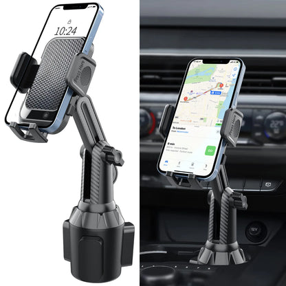 Car Cup Holder Phone Mount Universal for Car, Adjustable Stable Cell Phone Holder 360° Rotation Stand Fits 4-7 Inch Smartphones