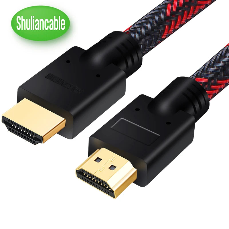 SHULIANCABLE HDMI Cable 2.0 4K HDR for Splitter Extender Adapter Laptop TV LCD Laptop PS3/4 Projector Computer