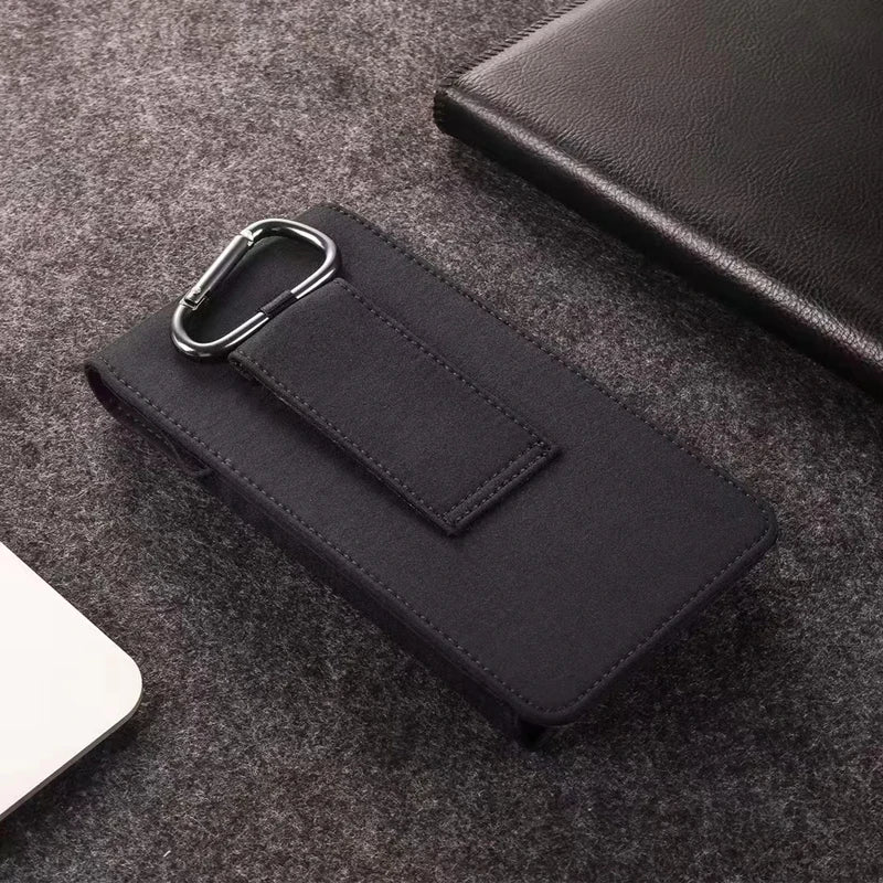 For Samsung S26 S25 S24 S23 S22Plus S26 Ultra S26 FE Smart phone Case Belt Clip Holster Nylon Cloth Bag Flip Cover Phone Pouch
