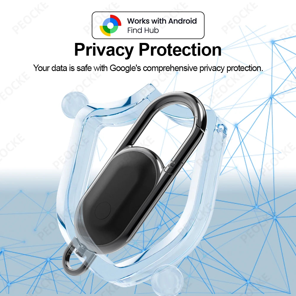 1-4 Pack Android Alternative to AirTag Smart Keychain Tag Anti-Lost GPS Tracker Bluetooth Locator Works With Google Find Hub