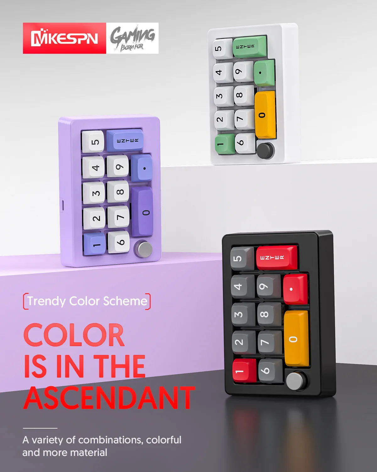 13 Key Macro Programmable Fully Hot Swappable Mechanical Switch 7 Color RGB Light Gaming Mini Keyboard