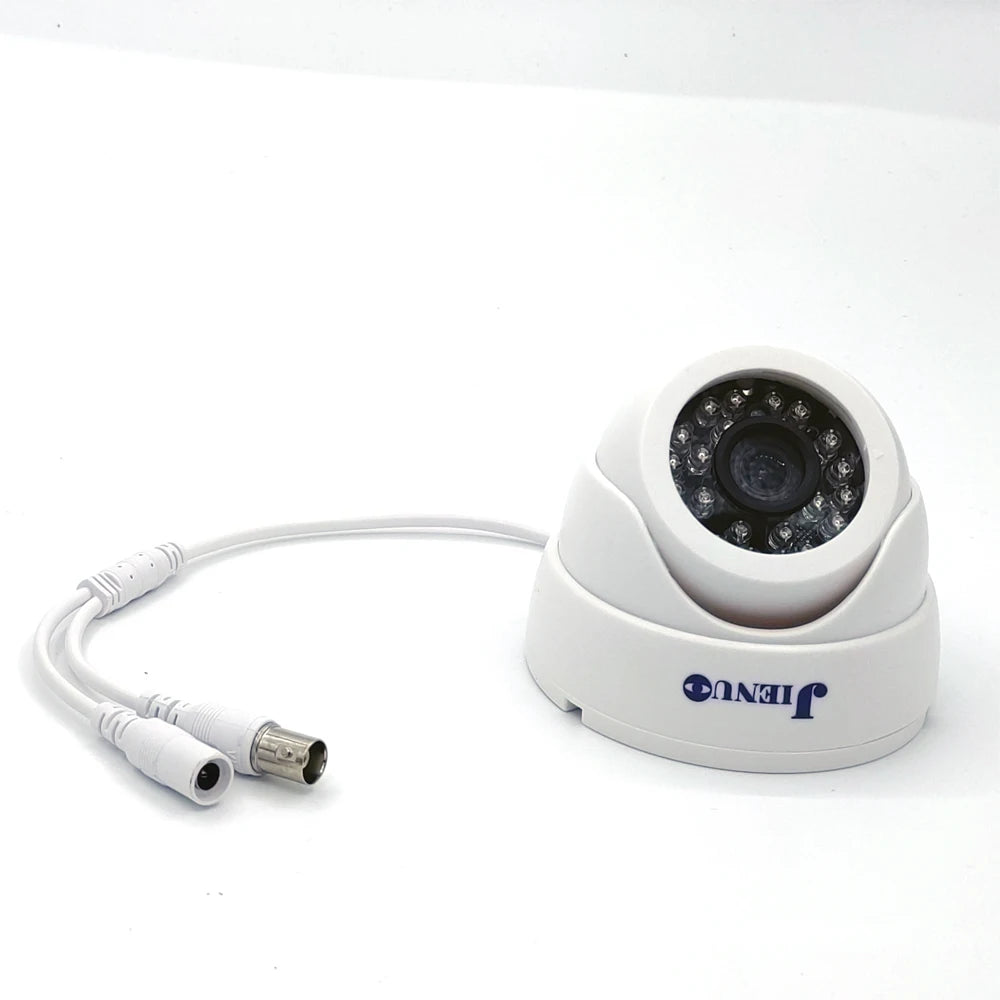JIENUO 4K CCTV AHD 1080p Camera White Dome Security Infrared Night Vision 5MP TVI CVI 2mp Video Home Front Rear View Cam System