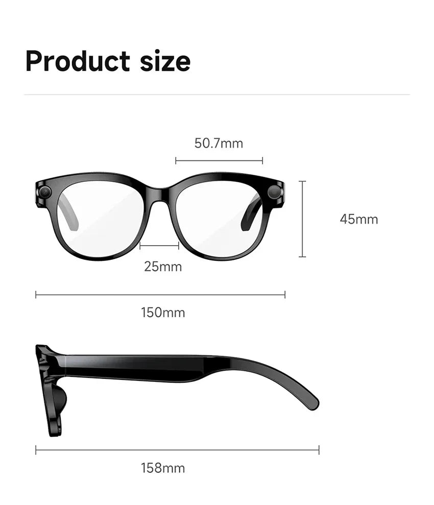 2026 AI Smart Glasses 8K Remote Control Touch Photo Camera Recording Voice Assistant Translator Wireless Bluetooth Sunglasses