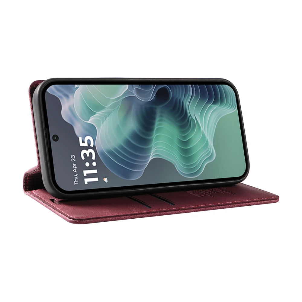 Leather Flip Case For Motorola Moto G86 G85 G84 G75 G56 G55 G54 G53 G04 G05 G14 G15 G32 G34 G35 EDGE 40 50 60 Neo Pro Fusion 5G