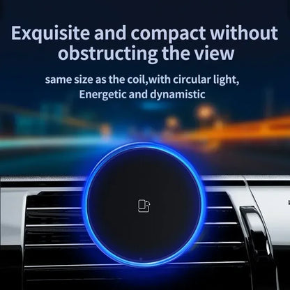 LED/RGB Magnetic Car Wireless Charger For iPhone 12 13 14 15 Pro Max Macsafe Car Phone Holder Stand Mount Fast Charging Station