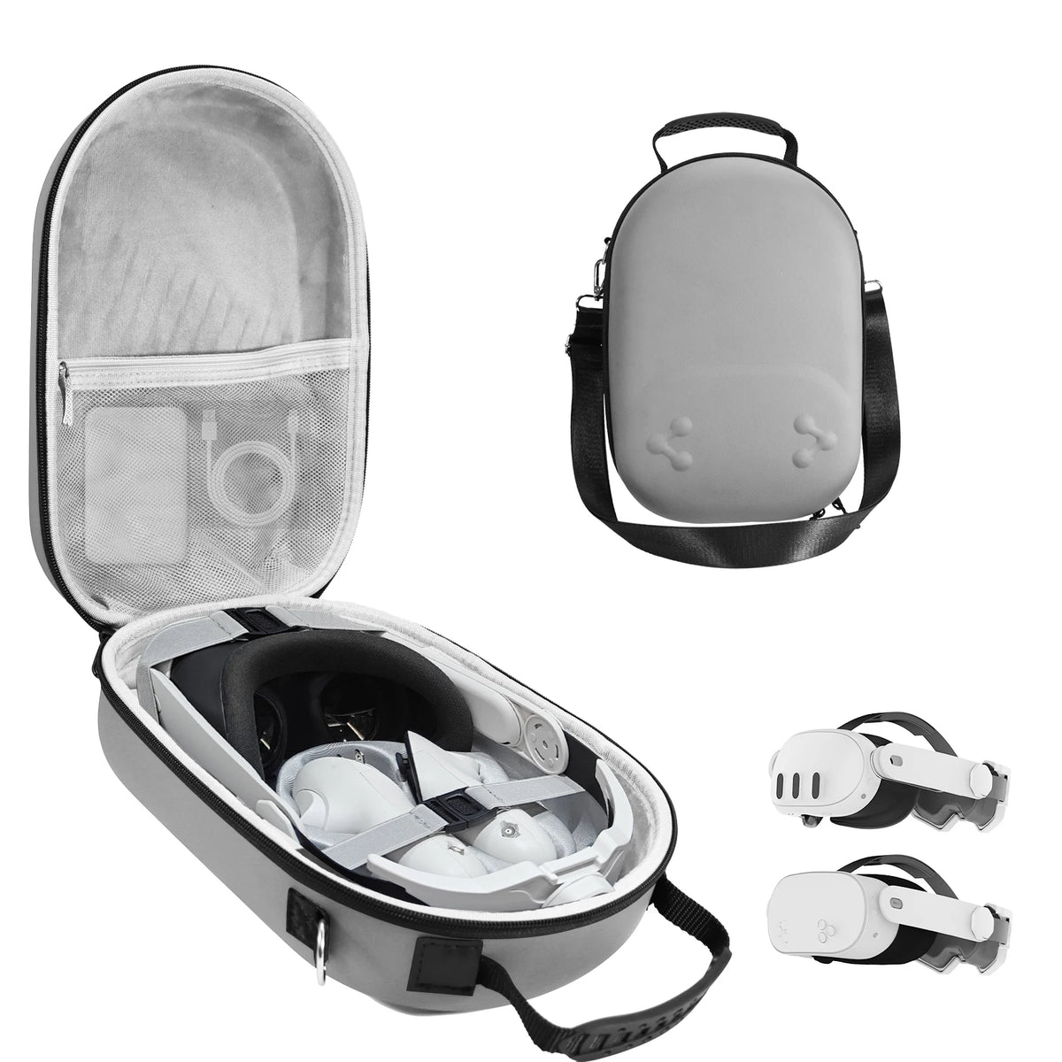 Hard Carrying Case Drop-resistant Portable Storage Bag Travel Carry Bag for Meta Quest 3/3S VR Headset Controller Accessories