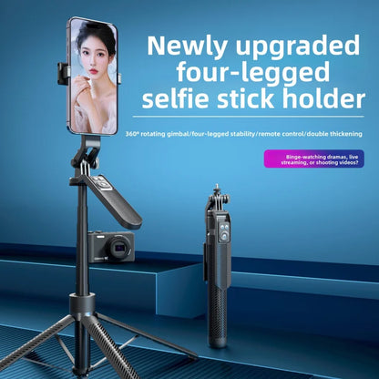 A14 Bluetooth Selfie Stick 1.8M Aluminum Alloy Tripod Stand with One-Key Pop-Up for Phone Live Streaming and Photography