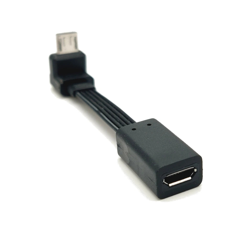 5CM 10CM 20CM MicroUSB panel mounting connector female Micro USB 5-pin.extension cable 30cm 50cm, with screw holes