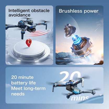 For Genuine GT8 Drone 4K Professional Dual Camera FPV GPS Brushless Motor Optical Flow Hovering Folding Quadcopter 4k 8K RC Dron