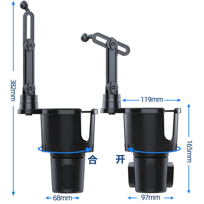 Car Phone Holder, Cup Holder Phone Mount With Memory Function 360°Rotation iPhone Car Phone Mount With Adjustable Long Neck
