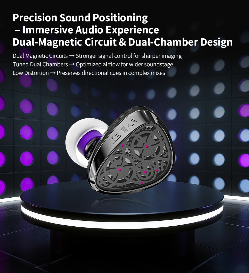 KBEAR Tourbillon-Pro TB-PRO In-Earphone 10mm DD High Resolution TypeC HIFI Wired Earbuds PU+PEEK+DLC Composite Diaphragm