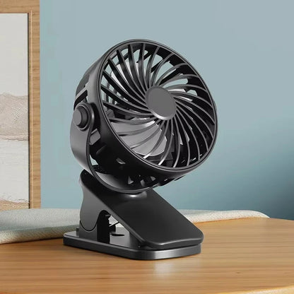 720°Rotatable Clip Fan Mini Cooler Fan Built In Night Lamp USB Rechargeable Personal Portable Fan For Outdoor Camping Ventilador