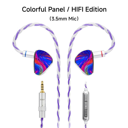 CVJ JEMINE Gaming Earphones 1DD+1BA Hybrid Driver Wired Earbuds Detachable Faceplate HiFi In-Ear Monitor Gaming Music Dual Style