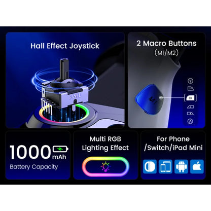 Beboncool Handy Controller for Iphone/Android/Switch 2/Switch/Oled, Mobile Controller with Rgb Light, Hall Effect Joystick