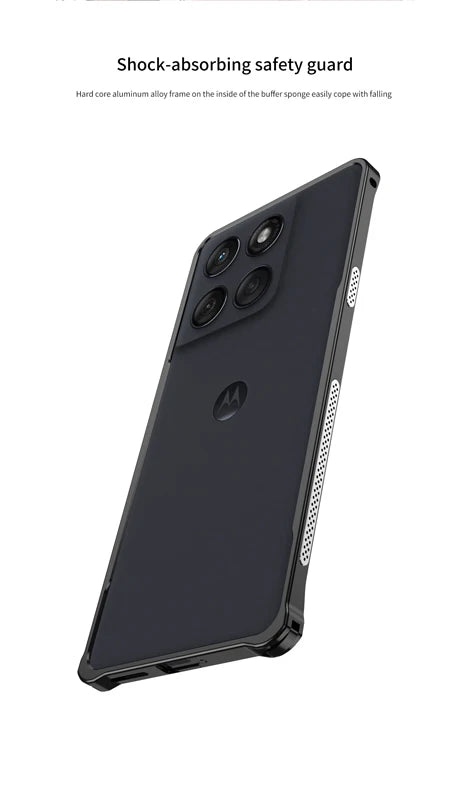 For MOTO Edge 60 Case on Metal Frame Heat Dissipation Motorola Edge 60 Pro Fusion Caque