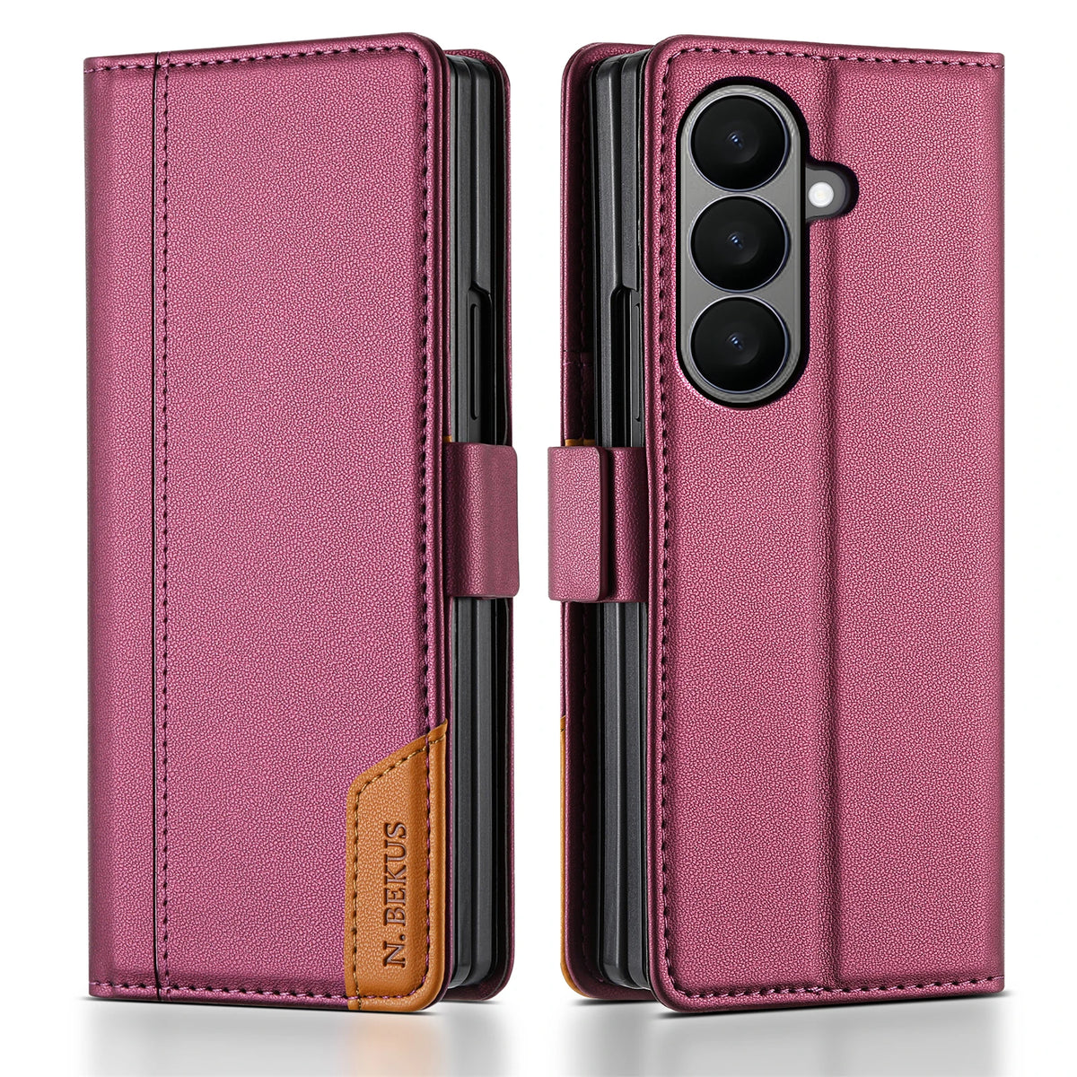 Luxury Leather Wallet Cover for Samsung Galaxy Z Fold 7 5G 2025 Flip Case Magnetic Book Business ZFold 3 4 5 6 Fold7 RFID Cover