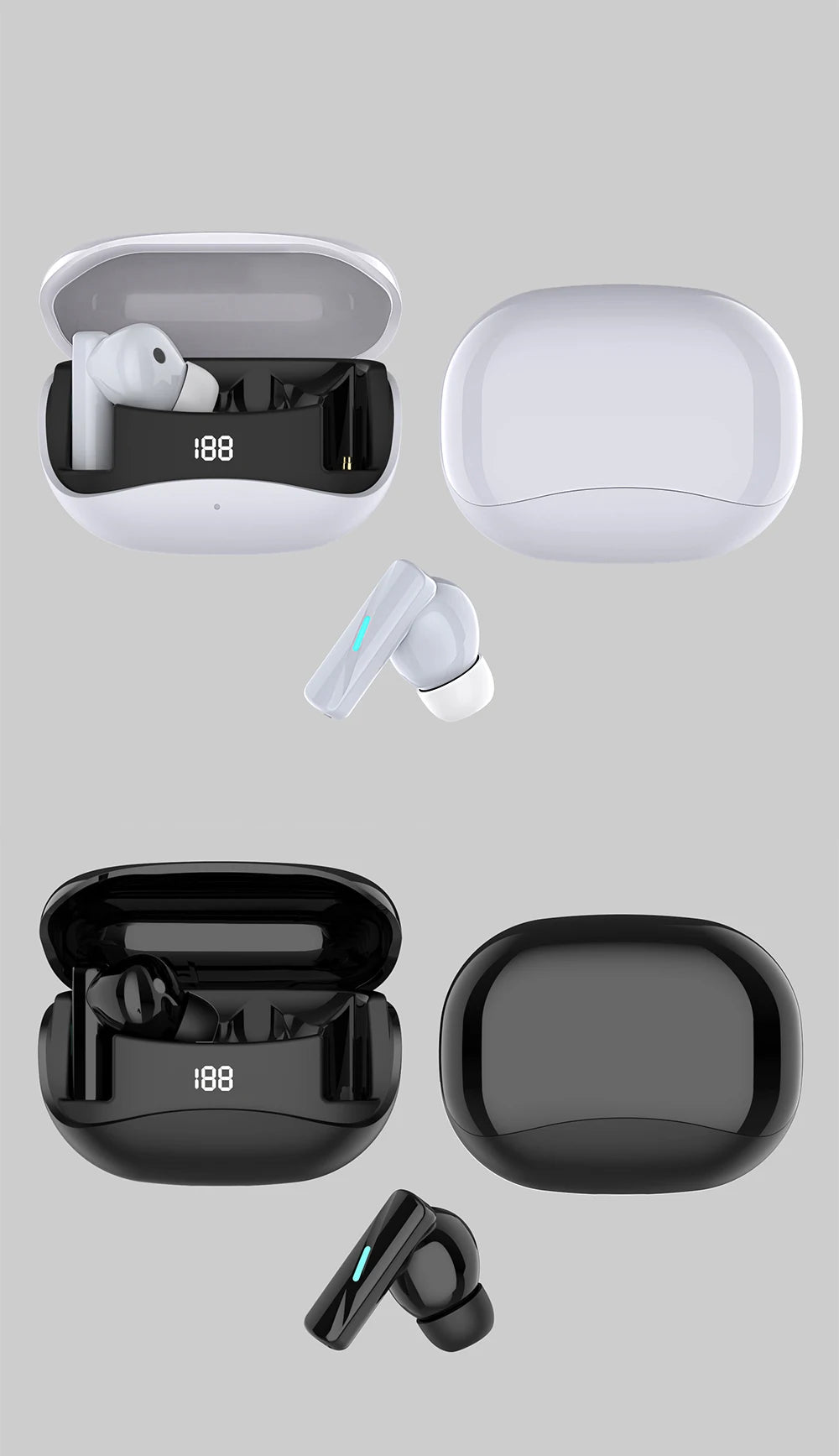 TWS High-Quality True Wireless Bluetooth Earphones Mate60, 12-Hour Playtime, Crystal Clear Sound with LED Battery Display