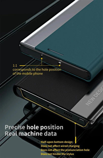 Luxury Leather Flip Plating Phone Cases For Samsung Galaxy S26 S25 S23 S22 S24 Ultra A15 16 17 25 26 35 36 55 56 Back Cover
