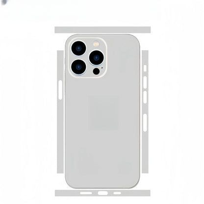 Plain Color Decal Skin for iPhone 13 14 15 16 17 Pro Max Back Film Cover Wrap Rear Screen Protector Anti-scratch Durable Sticker