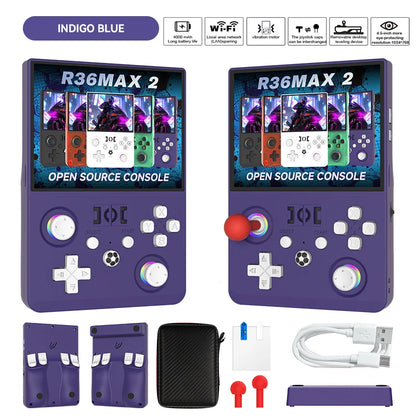 MAXⅡ 2026 Newest  4.5 Inch Retro Handheld Game Console 1024x768 IPS HD Screen Portable Open Source Linux System with 2*Joys