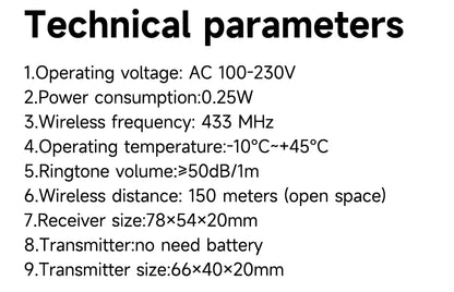 Acrylic Decoration Does Not Require Batteries Kinetic Energy Door Bell Household Waterproof Wireless Electronic Doorbell