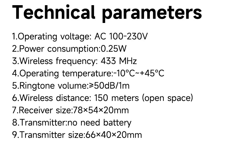 Acrylic Decoration Does Not Require Batteries Kinetic Energy Door Bell Household Waterproof Wireless Electronic Doorbell
