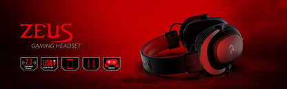 Redragon H510 Zeus Wired Gaming Headset - 7.1 Surround Sound - Memory Foam Ear Pads - 53MM Drivers  Detachable Microphone